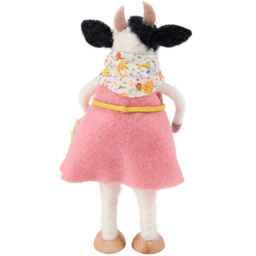 Primitives by Kathy Primitives by Kathy - Flower Basket Cow Critter